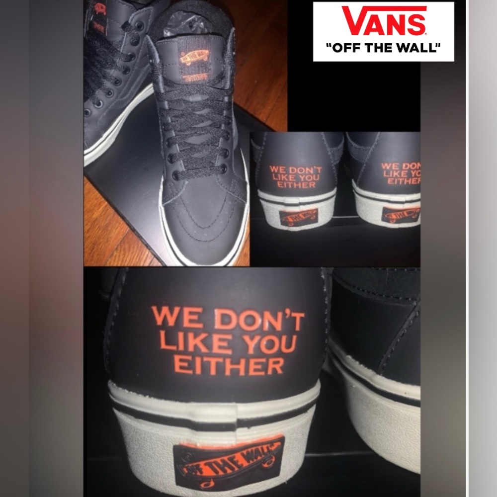 VANS LEATHER RARE LIMITED EDITION FROM THE DARKSIDE INITIATIVE🧡COLLECTION😎